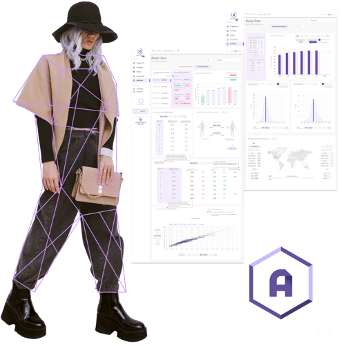 image of a person next to bold metrics body data