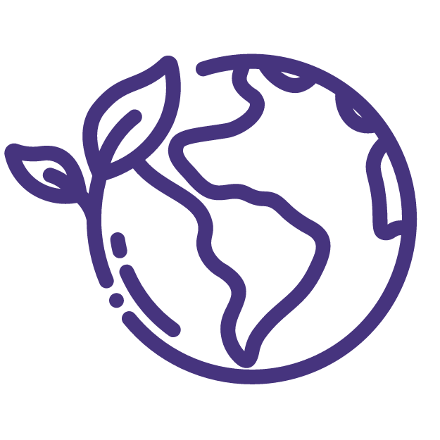 Planet with a leaf coming out